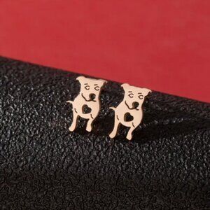 Pit Bull Stainless Steel Stud Earrings NWT